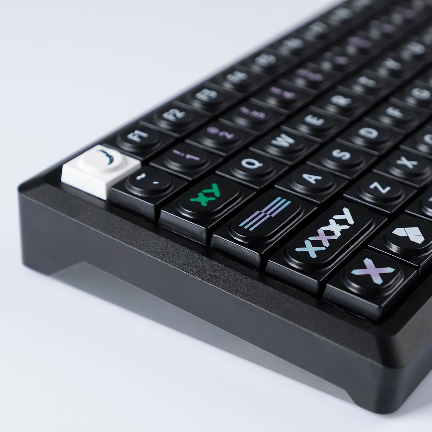 YMDK Bricks Full Set 138 keys Keycaps Classic Blocks Theme Color UV Print Frosted Low Profile Keycap for Mechanical Keyboard 104 87 84 68 61