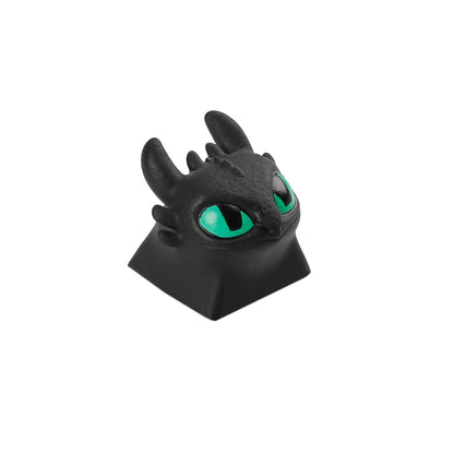 YMDK Black White Dragon Novelty Keycap Personalized Handmade Resin Creativity Custom Keycaps for MX Mechanical Keyboards