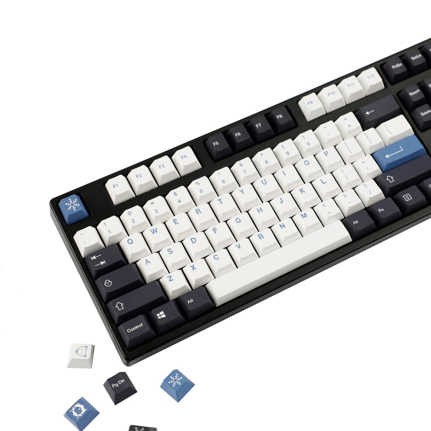 YMDK 142 Keys Arctic Circle Cherry Profile PBT Dye-Sub Keycaps for 61/68/75/84/96/100/104 MX Mechanical Keyboard