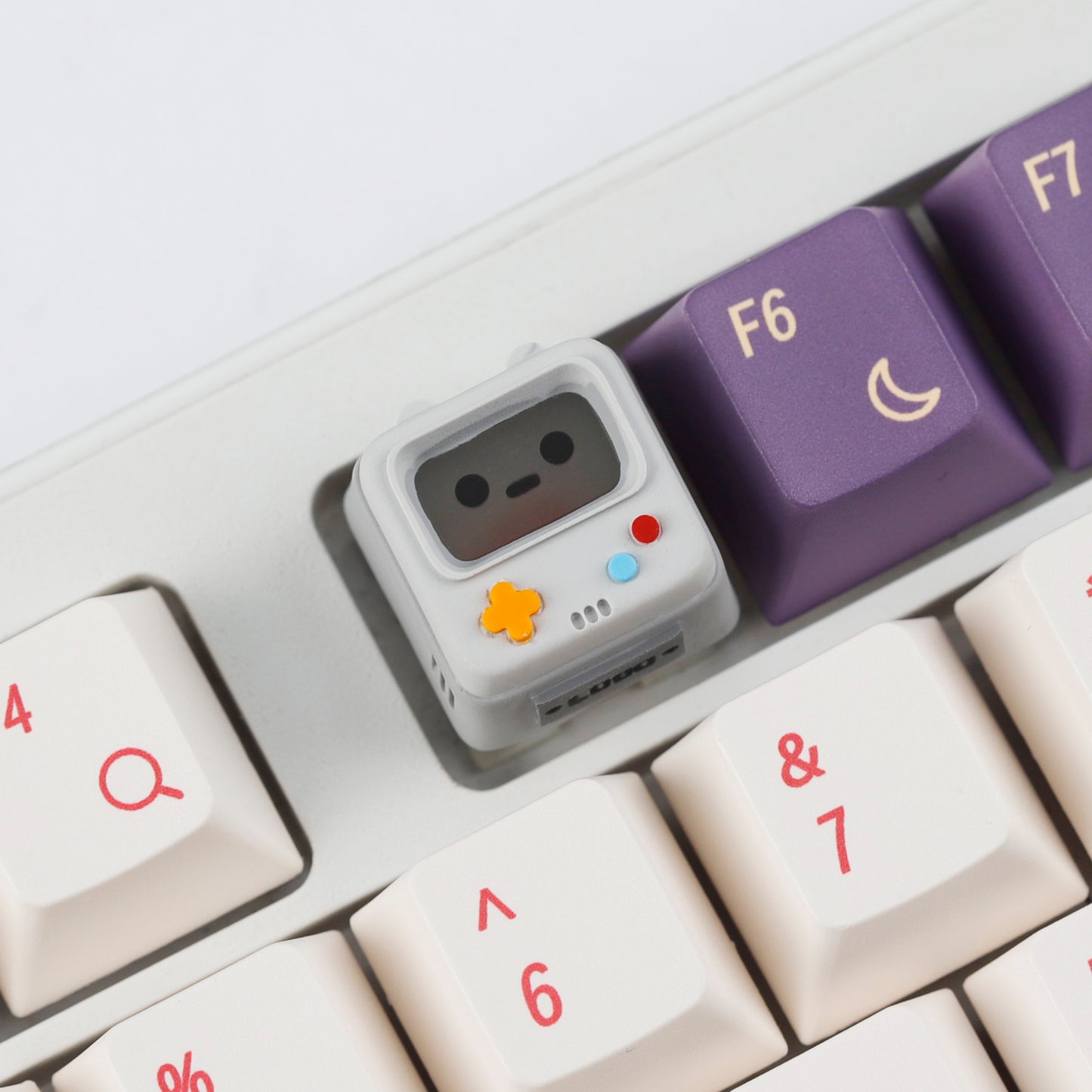 YMDK Retro Game Console Shine Through Artisan Keycap, Cute Novelty Custom MX Key Cap, DIY Mod Replacement for Mechanical Keyboards