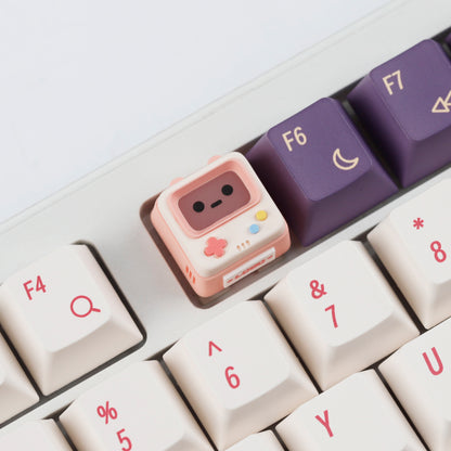 YMDK Retro Game Console Shine Through Artisan Keycap, Cute Novelty Custom MX Key Cap, DIY Mod Replacement for Mechanical Keyboards