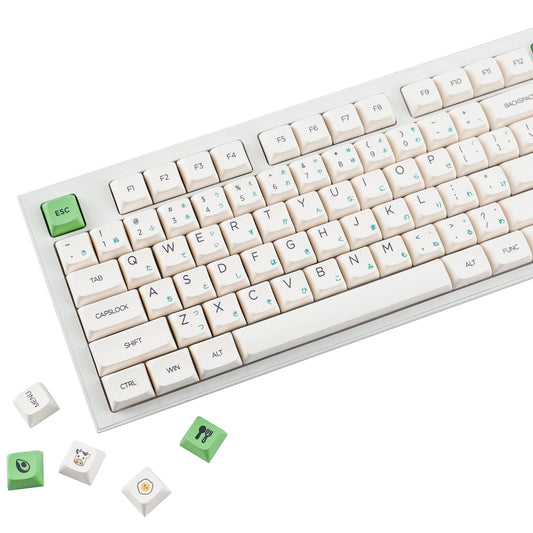 YMDK Avocado PBT Keycaps XDA Profile 140 Keys Dye-Sub for 61/64/68/84/87/100/104/108 MX Mechanical Keyboard