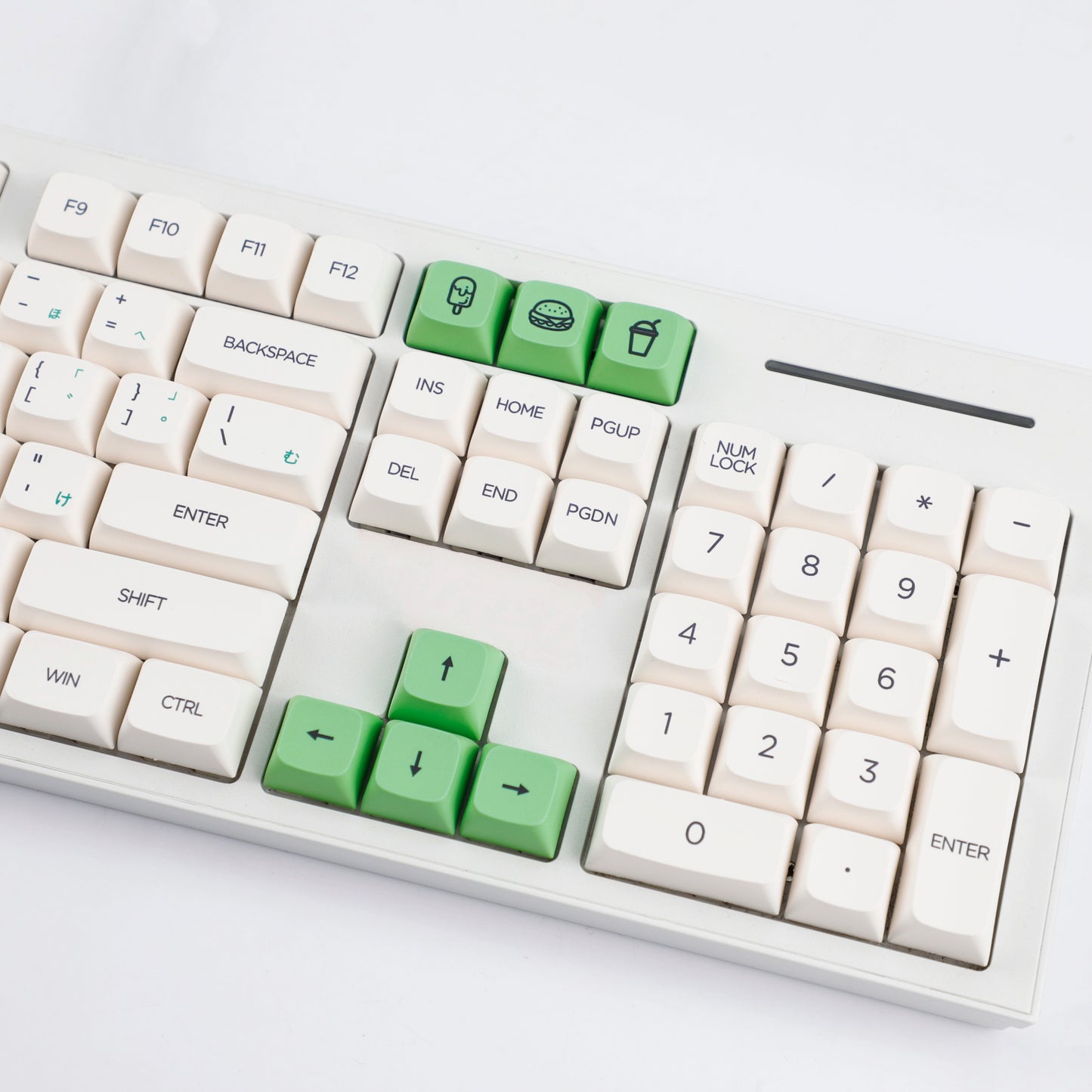 YMDK Avocado PBT Keycaps XDA Profile 140 Keys Dye-Sub for 61/64/68/84/87/100/104/108 MX Mechanical Keyboard