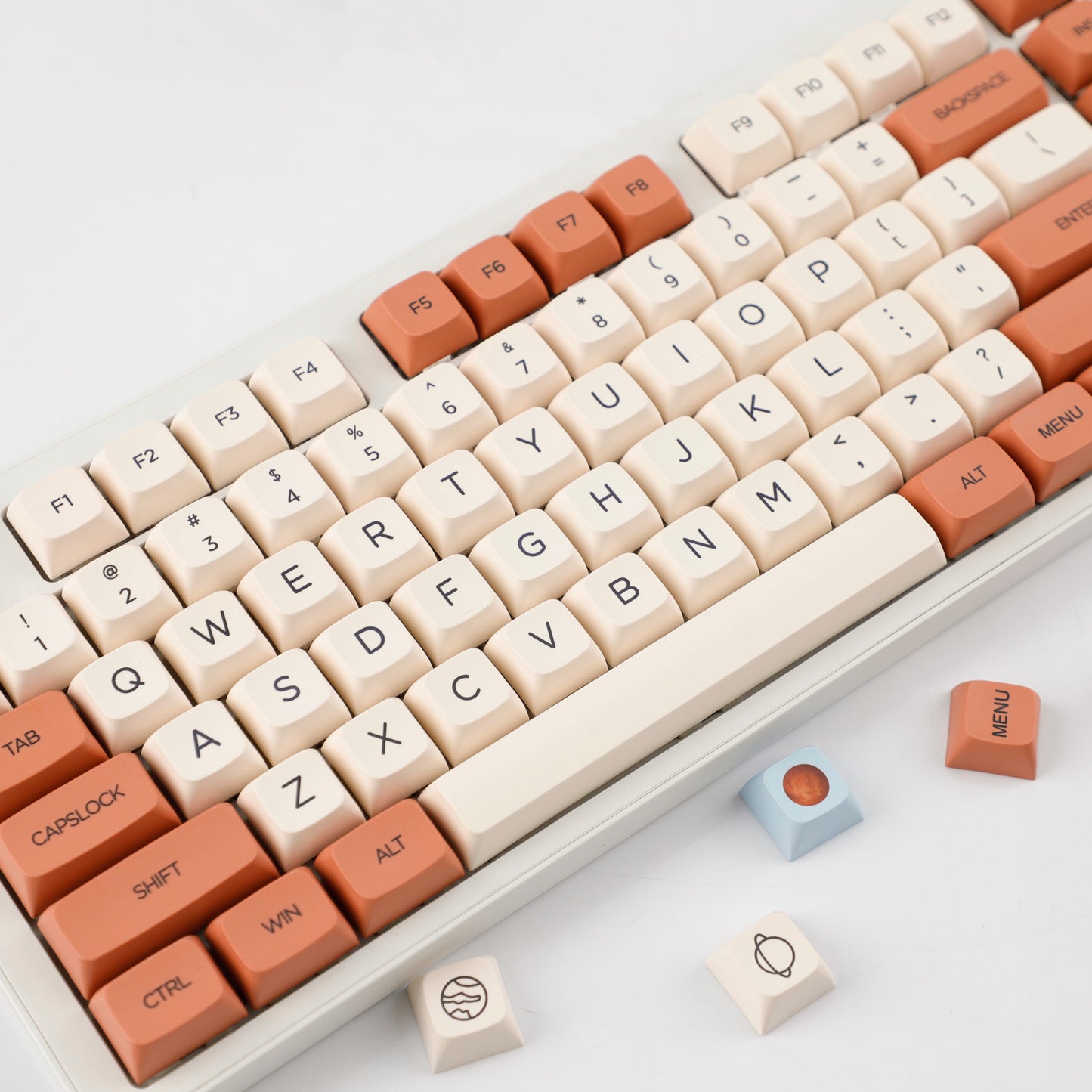 YMDK Avocado PBT Keycaps XDA Profile 140 Keys Dye-Sub for 61/64/68/84/87/100/104/108 MX Mechanical Keyboard