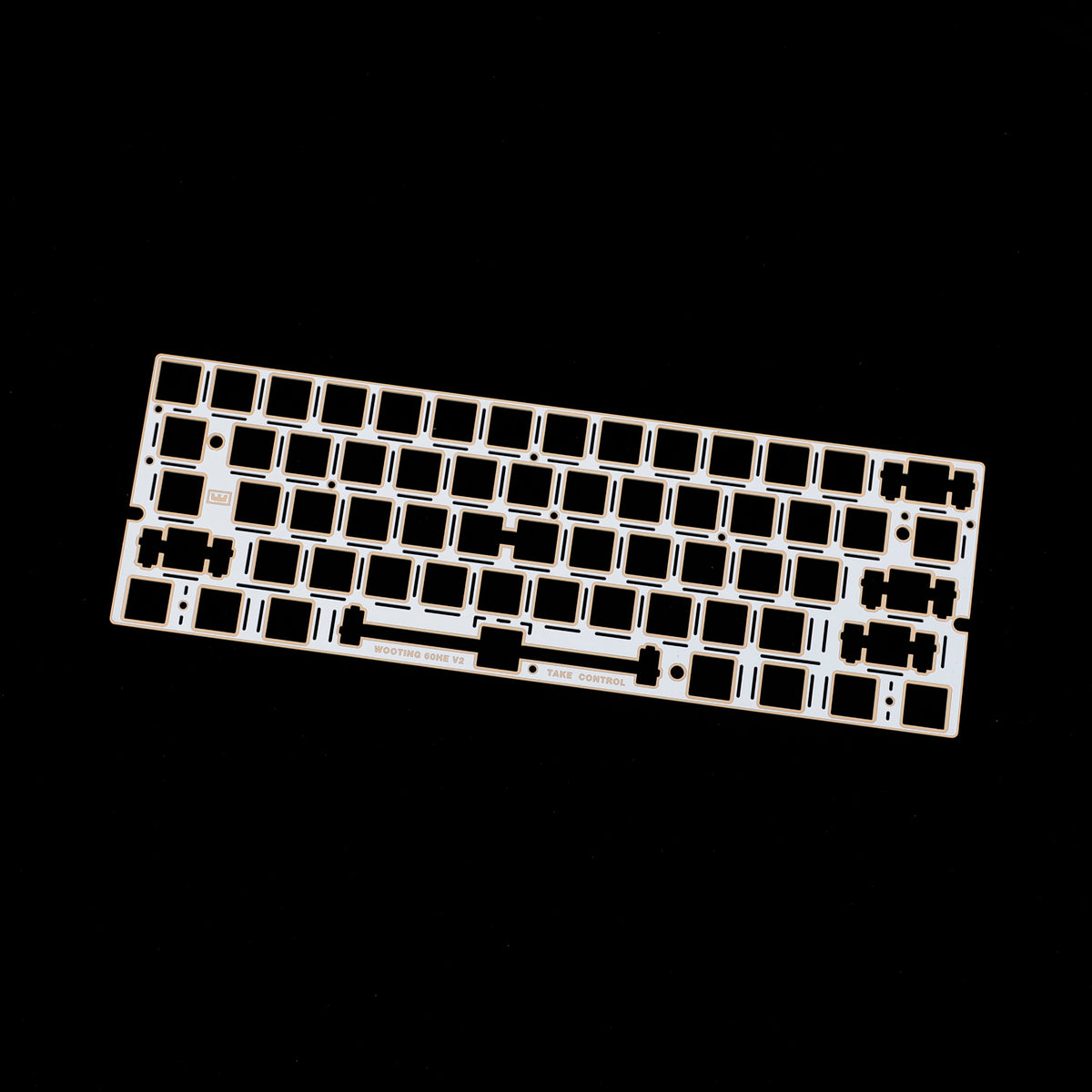 YMDK 60% Layout Switch Plate, Immersion Gold FR4 / Carbon Fiber Keyboard Positioning Plate Compatible with Wooting 60HE Mechanical Keyboard