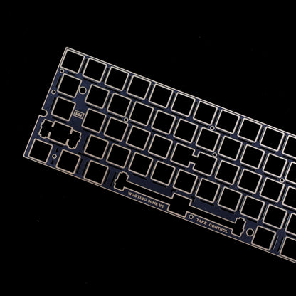 YMDK 60% Layout Switch Plate, Immersion Gold FR4 / Carbon Fiber Keyboard Positioning Plate Compatible with Wooting 60HE Mechanical Keyboard