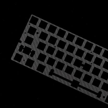 YMDK 60% Layout Switch Plate, Immersion Gold FR4 / Carbon Fiber Keyboard Positioning Plate Compatible with Wooting 60HE Mechanical Keyboard