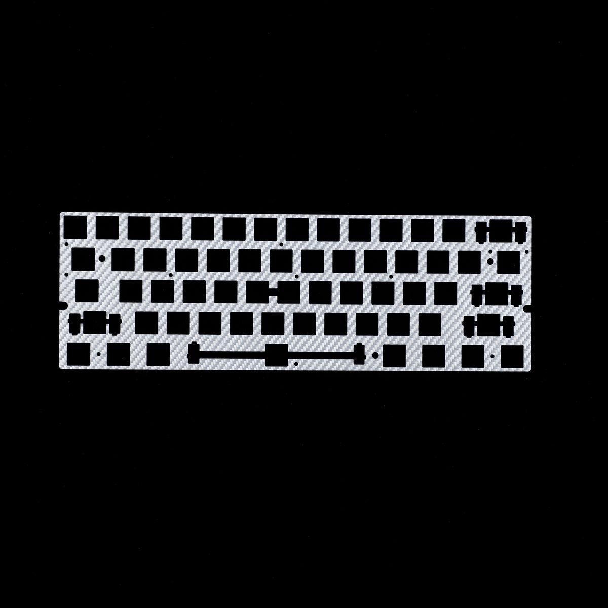 YMDK 60% Layout Switch Plate, Immersion Gold FR4 / Carbon Fiber Keyboard Positioning Plate Compatible with Wooting 60HE Mechanical Keyboard