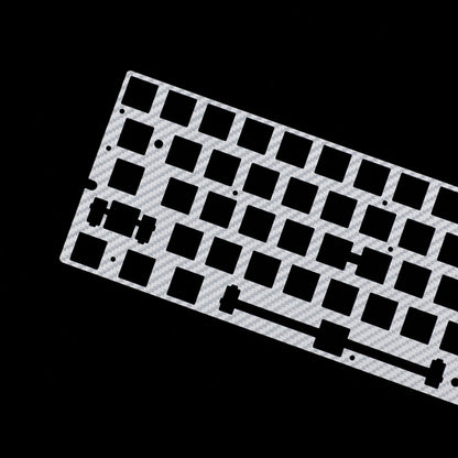 YMDK 60% Layout Switch Plate, Immersion Gold FR4 / Carbon Fiber Keyboard Positioning Plate Compatible with Wooting 60HE Mechanical Keyboard