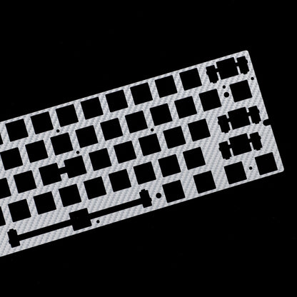 YMDK 60% Layout Switch Plate, Immersion Gold FR4 / Carbon Fiber Keyboard Positioning Plate Compatible with Wooting 60HE Mechanical Keyboard