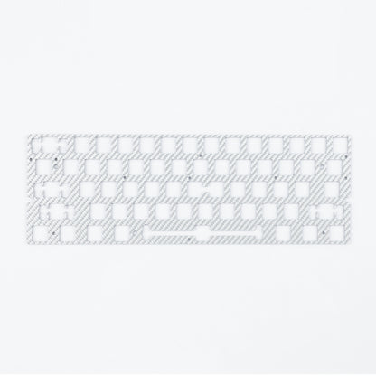 YMDK 60% Layout Switch Plate, Immersion Gold FR4 / Carbon Fiber Keyboard Positioning Plate Compatible with Wooting 60HE Mechanical Keyboard