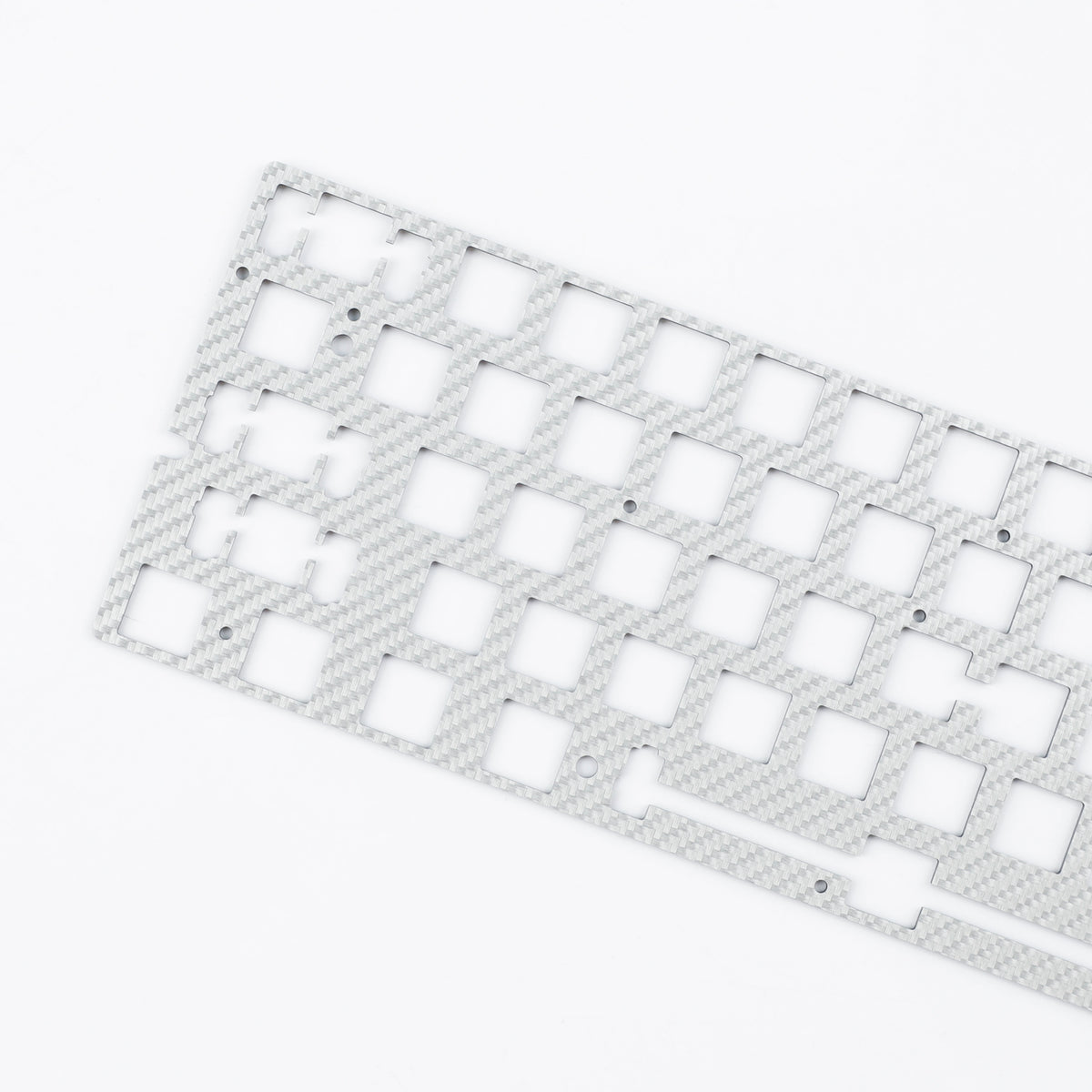 YMDK 60% Layout Switch Plate, Immersion Gold FR4 / Carbon Fiber Keyboard Positioning Plate Compatible with Wooting 60HE Mechanical Keyboard