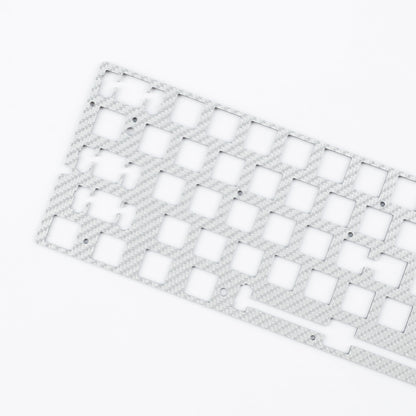 YMDK 60% Layout Switch Plate, Immersion Gold FR4 / Carbon Fiber Keyboard Positioning Plate Compatible with Wooting 60HE Mechanical Keyboard