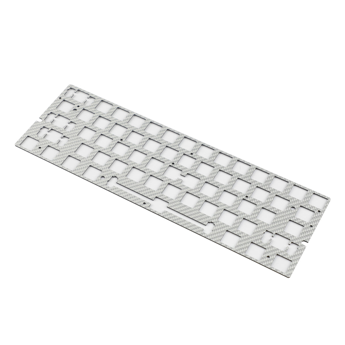 YMDK 60% Layout Switch Plate, Immersion Gold FR4 / Carbon Fiber Keyboard Positioning Plate Compatible with Wooting 60HE Mechanical Keyboard