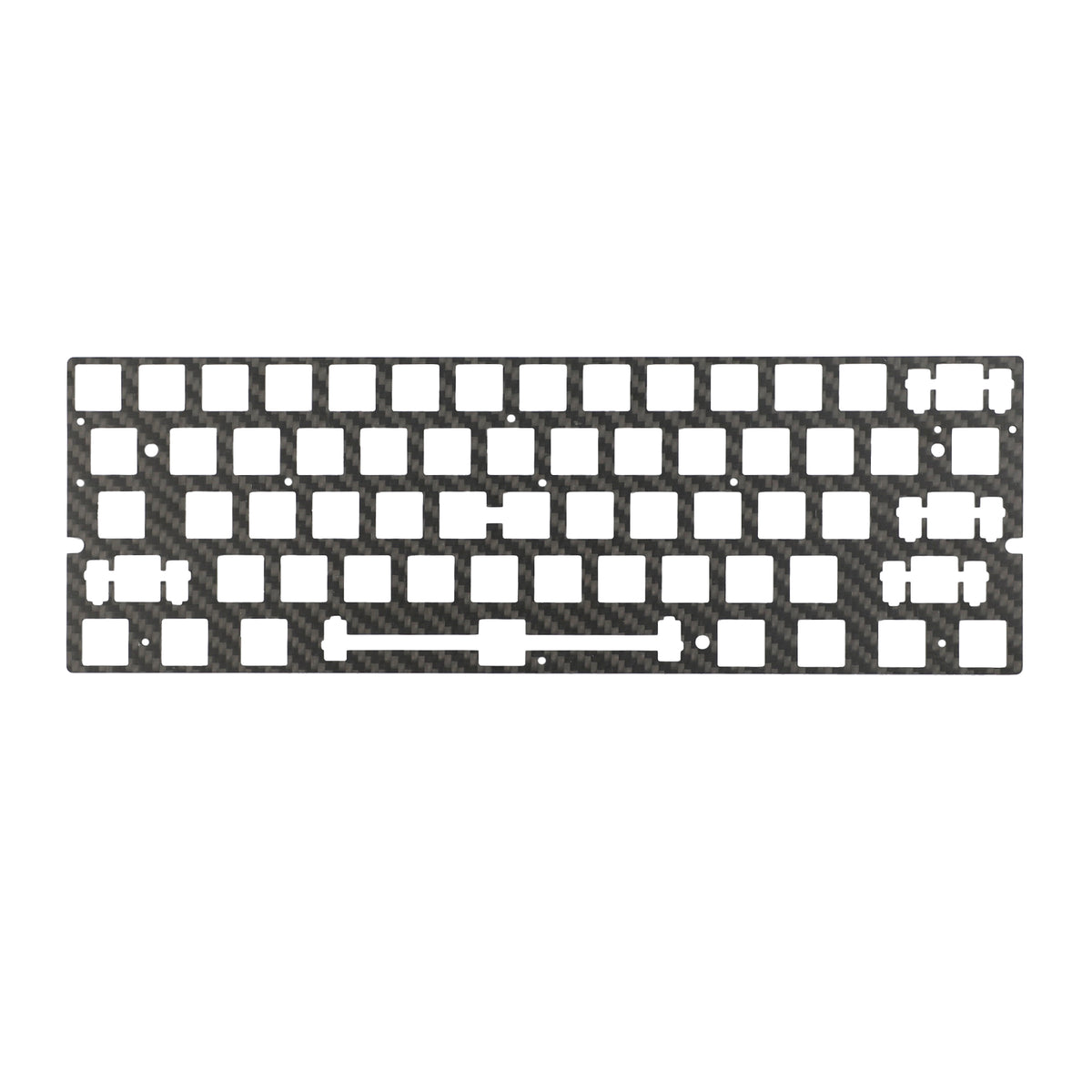 YMDK 60% Layout Switch Plate, Immersion Gold FR4 / Carbon Fiber Keyboard Positioning Plate Compatible with Wooting 60HE Mechanical Keyboard