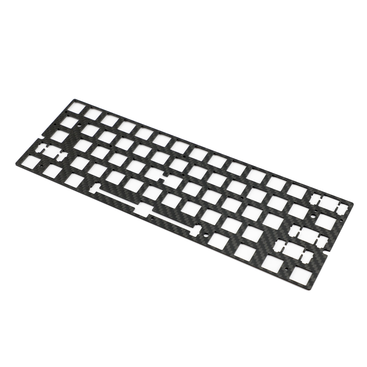 YMDK 60% Layout Switch Plate, Immersion Gold FR4 / Carbon Fiber Keyboard Positioning Plate Compatible with Wooting 60HE Mechanical Keyboard