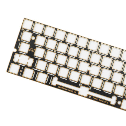 YMDK 60% Layout Switch Plate, Immersion Gold FR4 / Carbon Fiber Keyboard Positioning Plate Compatible with Wooting 60HE Mechanical Keyboard