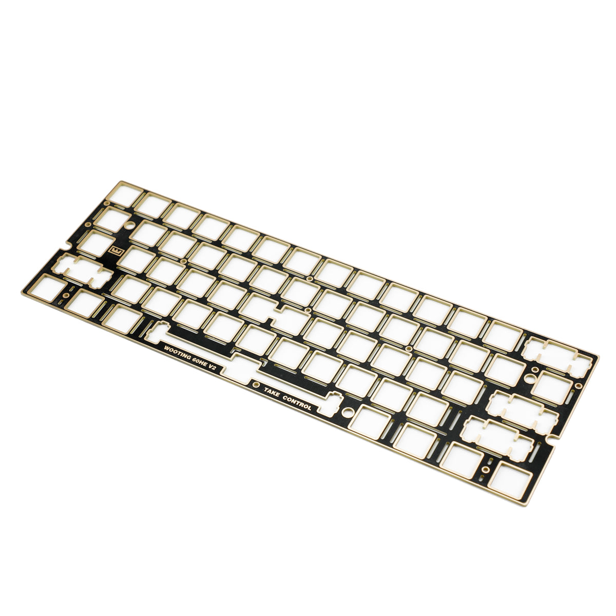 YMDK 60% Layout Switch Plate, Immersion Gold FR4 / Carbon Fiber Keyboard Positioning Plate Compatible with Wooting 60HE Mechanical Keyboard