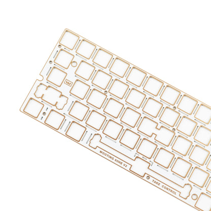 YMDK 60% Layout Switch Plate, Immersion Gold FR4 / Carbon Fiber Keyboard Positioning Plate Compatible with Wooting 60HE Mechanical Keyboard