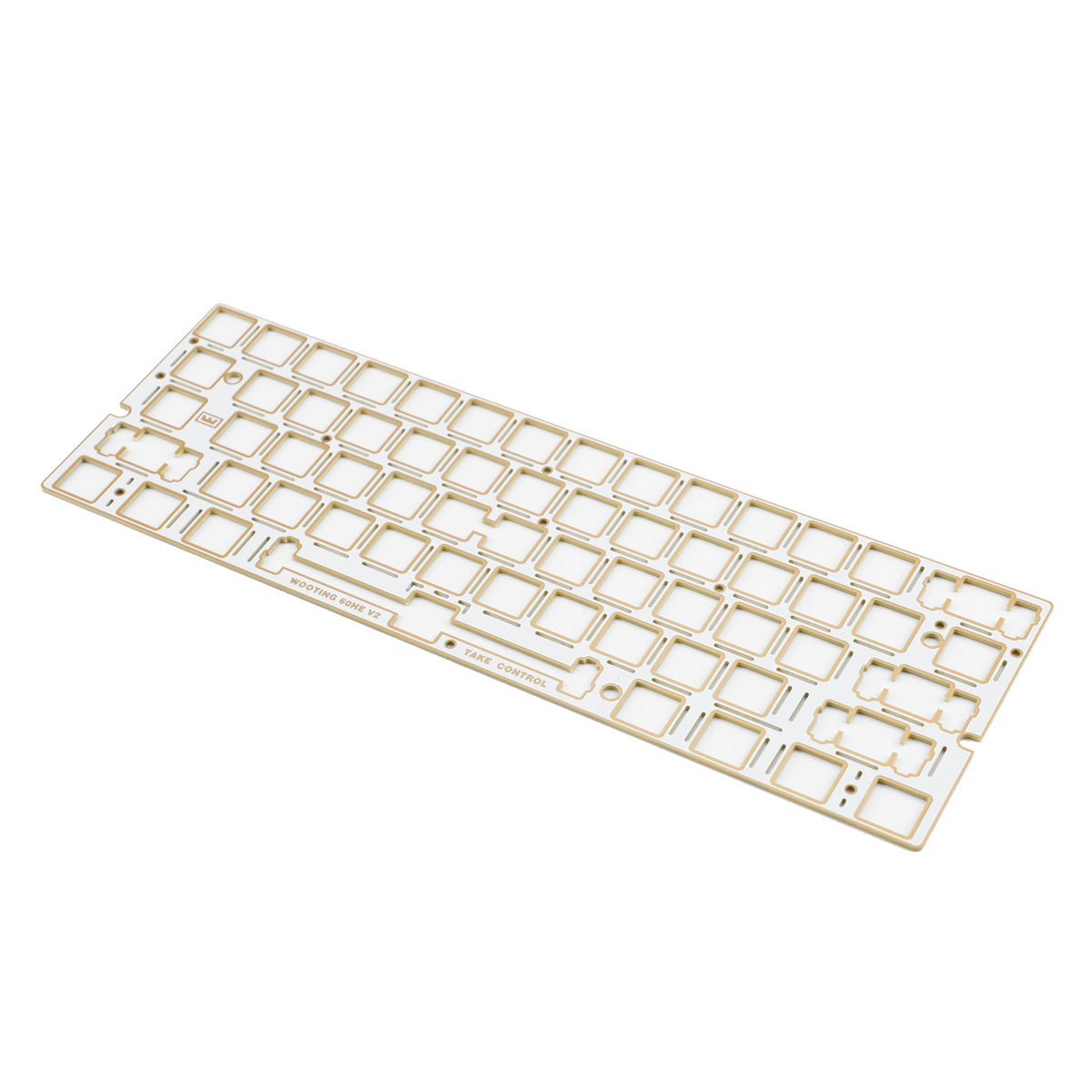 YMDK 60% Layout Switch Plate, Immersion Gold FR4 / Carbon Fiber Keyboard Positioning Plate Compatible with Wooting 60HE Mechanical Keyboard
