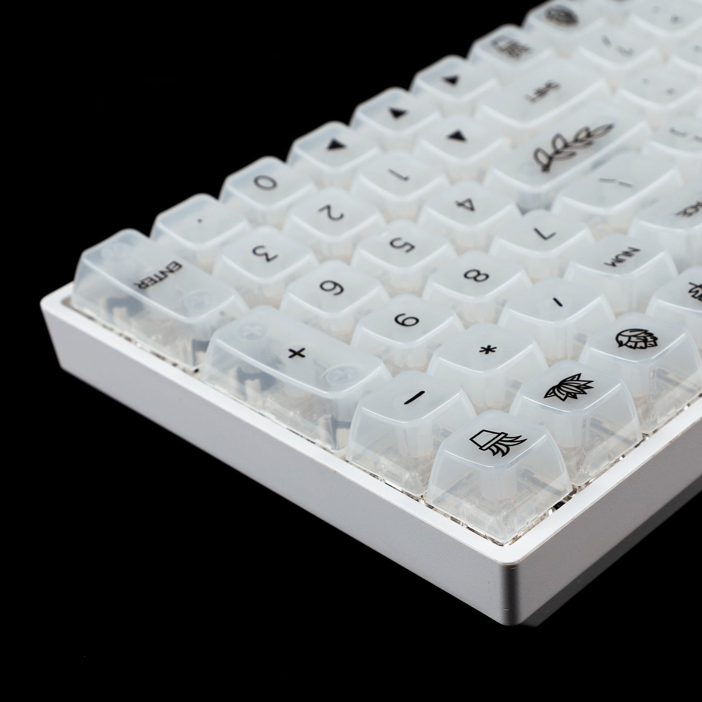 YMDK Crystal Backlit 131 Keycaps(UV Print MDA Profile 1.15mm)