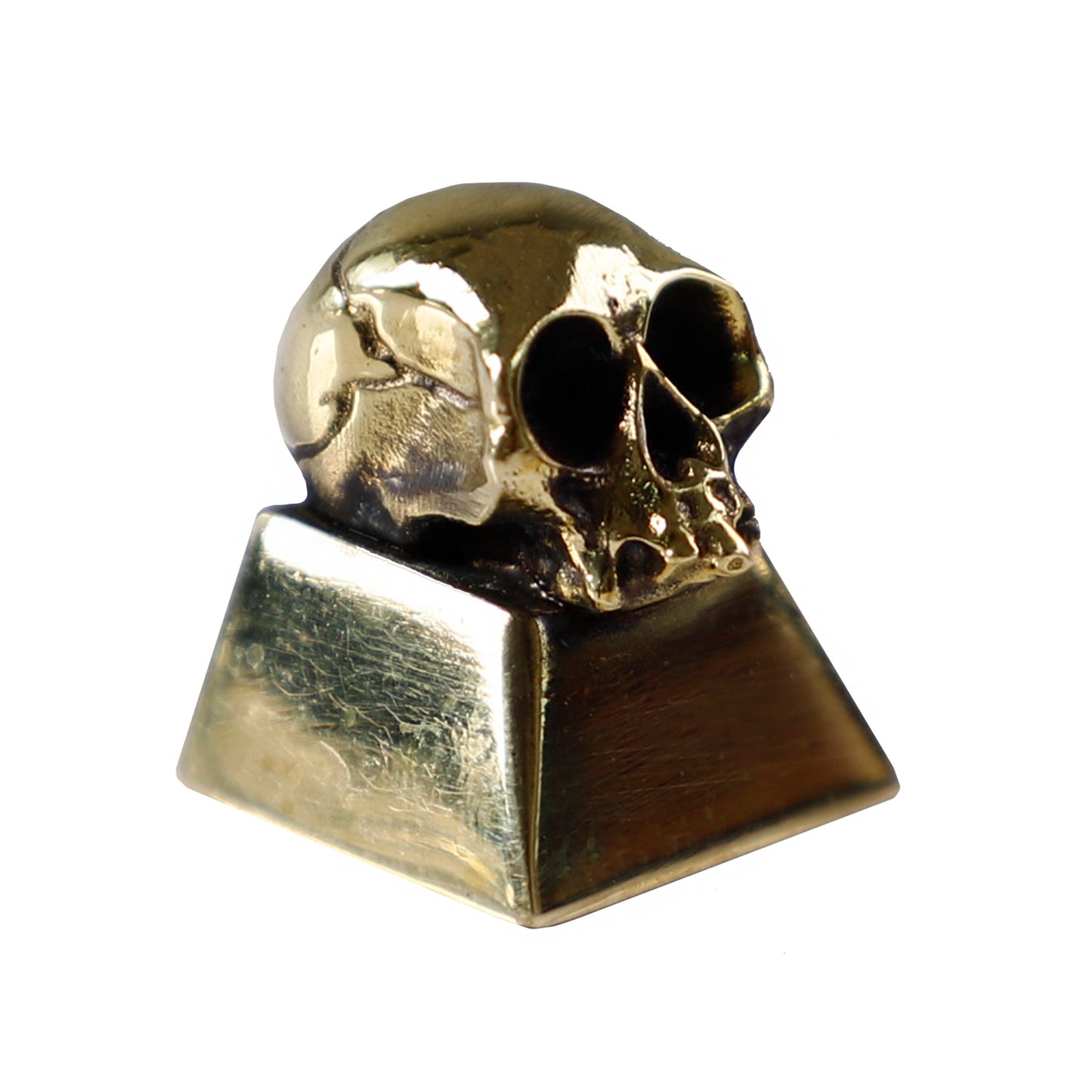 YMDK ESC Key 1pcs stereoscopic Pure Copper keycaps Skull Handmade Artisans Metal Key Caps for Mechanical Keyboard