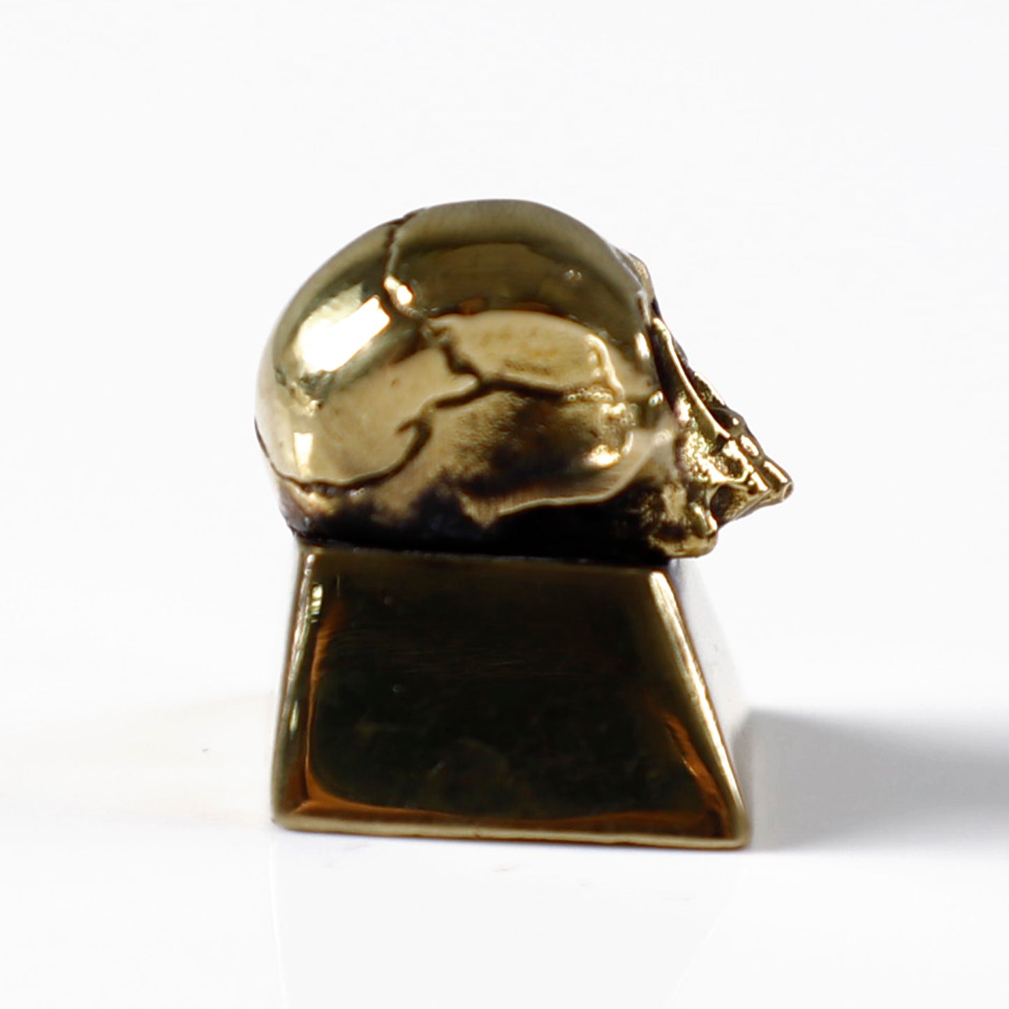YMDK ESC Key 1pcs stereoscopic Pure Copper keycaps Skull Handmade Artisans Metal Key Caps for Mechanical Keyboard