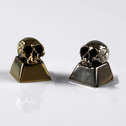 YMDK ESC Key 1pcs stereoscopic Pure Copper keycaps Skull Handmade Artisans Metal Key Caps for Mechanical Keyboard