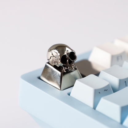 YMDK ESC Key 1pcs stereoscopic Pure Copper keycaps Skull Handmade Artisans Metal Key Caps for Mechanical Keyboard