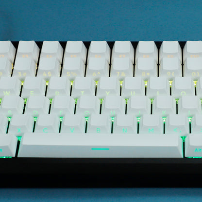 YMDK White Side-lit Shine Through Backlit 134 Keycap（Cherry Profile PBT Double Shot）