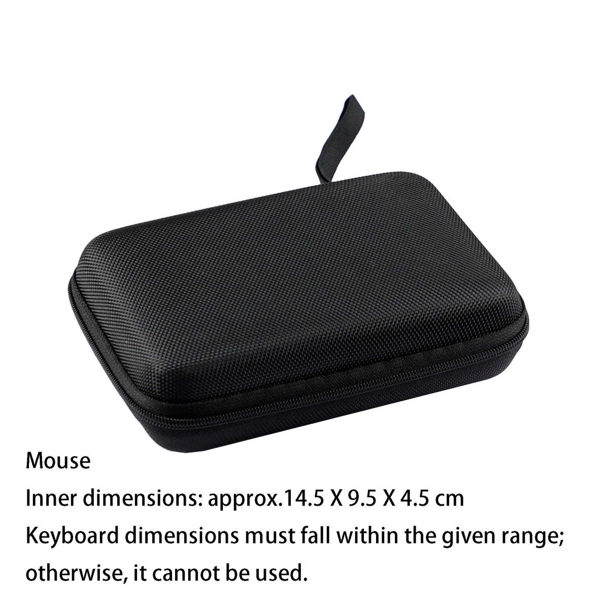 YMDK Black Oxford Hard‑Shell Keyboard Case, Shock‑Absorbent Waterproof Mechanical Keyboard Storage Bag for Mechanical Keyboard