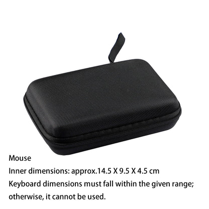 YMDK Black Oxford Hard‑Shell Keyboard Case, Shock‑Absorbent Waterproof Mechanical Keyboard Storage Bag for Mechanical Keyboard