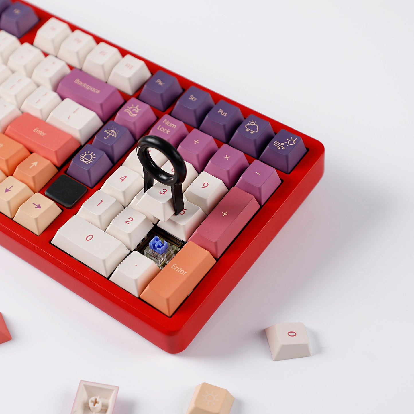 YMDK Smoke Cloud 143 Keycaps(Dye Sub Cherry Profile PBT 1.5mm/ANSI 104 TKL GK61 96 75 GMMK NCR80 Using)