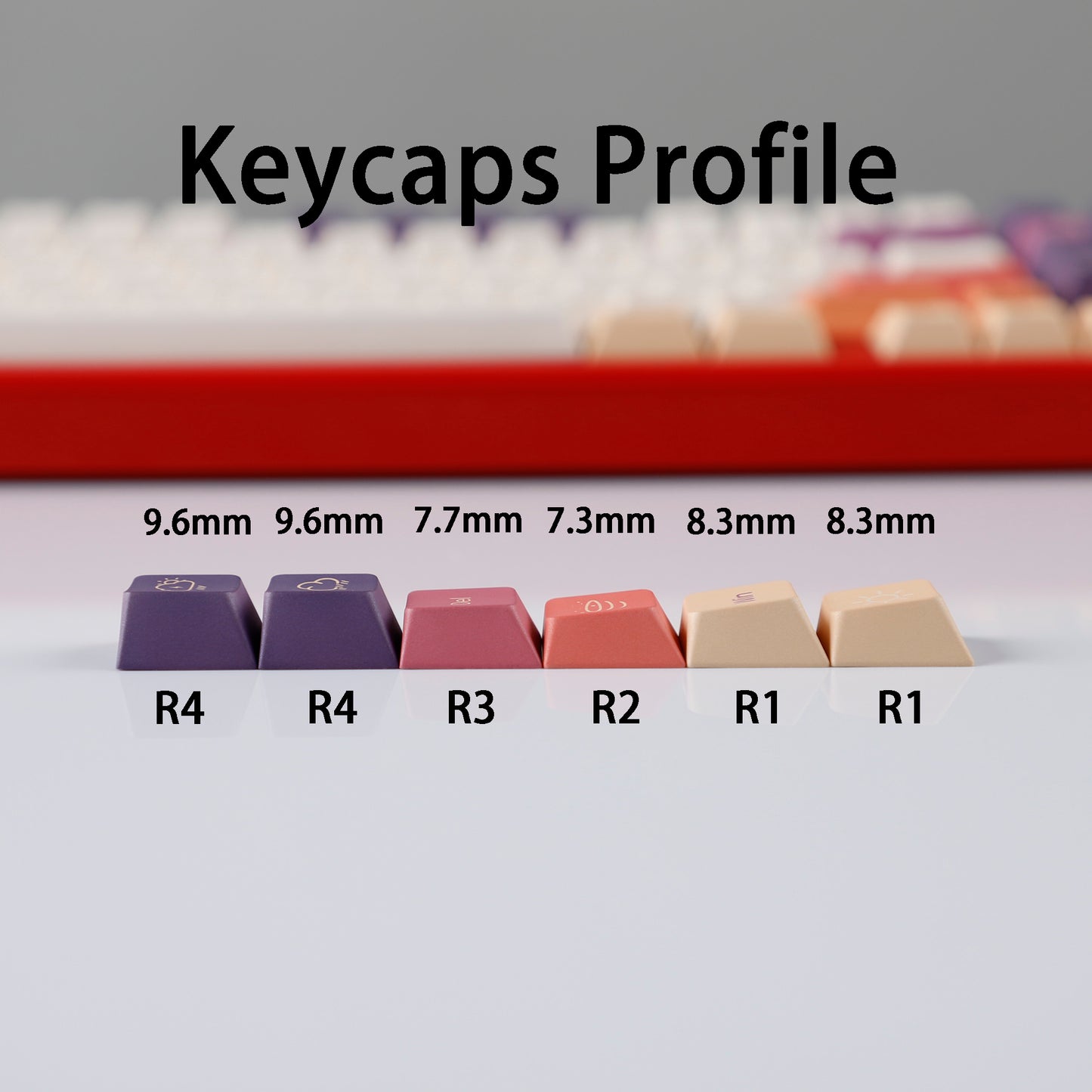 YMDK Smoke Cloud 143 Keycaps(Dye Sub Cherry Profile PBT 1.5mm/ANSI 104 TKL GK61 96 75 GMMK NCR80 Using)