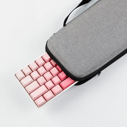 YMDK Gray Hard EVA Keyboard Storage Case, Shock Absorption Waterproof Protective Bag for Magnetic Switch Mechanical Keyboard