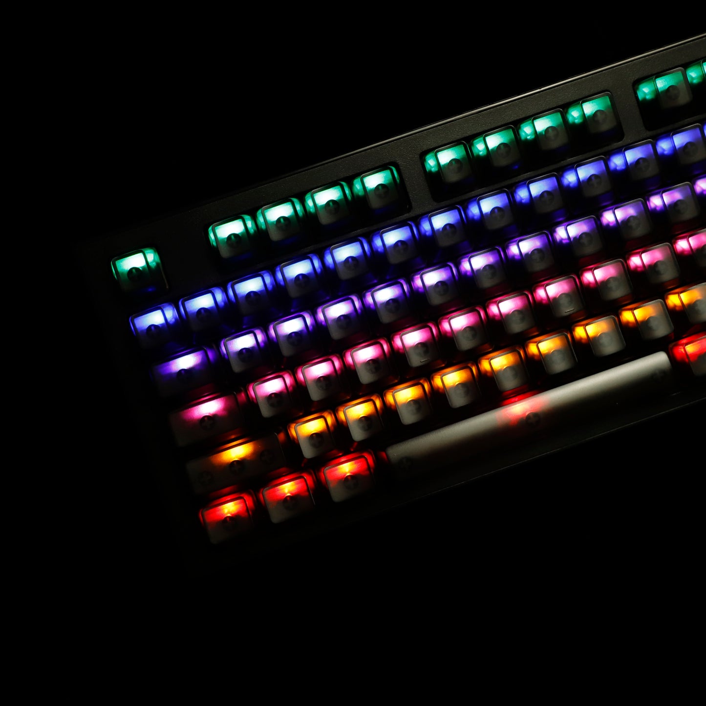 YMDK 132 keys PBT Frosted Translucent Clear Keycaps OEM Profile Shine Through Blank Custom Keycap for 61/68/75/87/96/100/104/108 MX Mechanical Keyboard