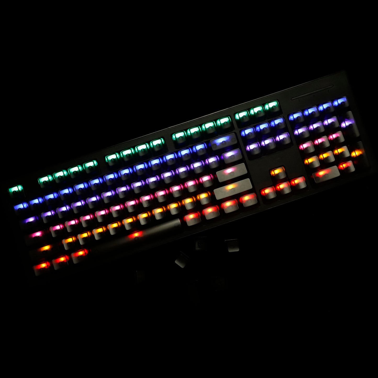 YMDK 132 keys PBT Frosted Translucent Clear Keycaps OEM Profile Shine Through Blank Custom Keycap for 61/68/75/87/96/100/104/108 MX Mechanical Keyboard