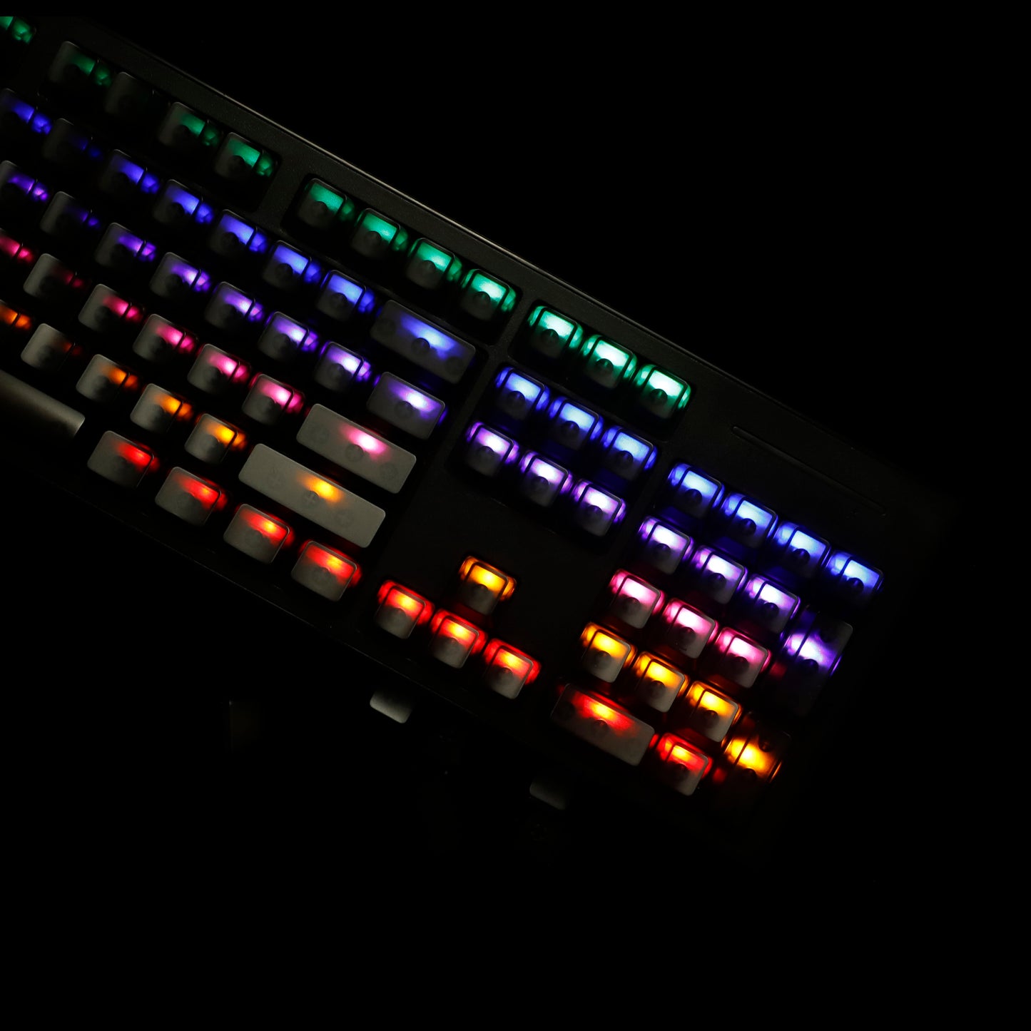 YMDK 132 keys PBT Frosted Translucent Clear Keycaps OEM Profile Shine Through Blank Custom Keycap for 61/68/75/87/96/100/104/108 MX Mechanical Keyboard