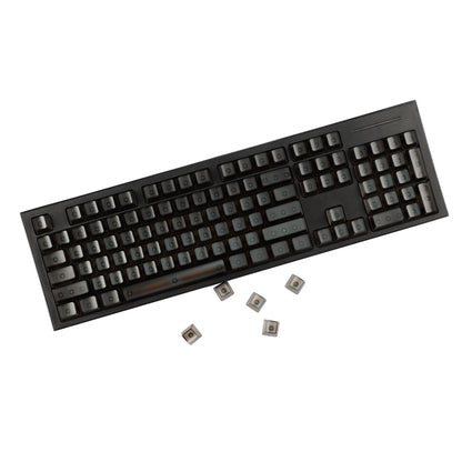 YMDK 132 keys PBT Frosted Translucent Clear Keycaps OEM Profile Shine Through Blank Custom Keycap for 61/68/75/87/96/100/104/108 MX Mechanical Keyboard