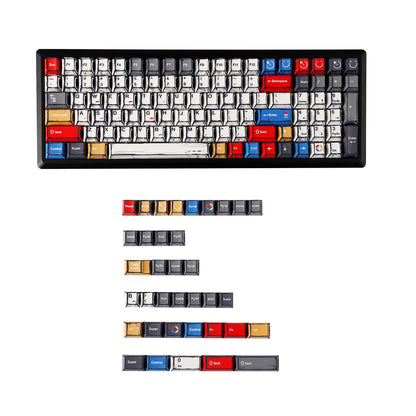 YMDK Comic Style Complete Full Set 136 Keys  Keycaps Mixed Light Keycap Creative Interesting PBT Cherry Profile Dye Sub for MX Mechanical Keyboard