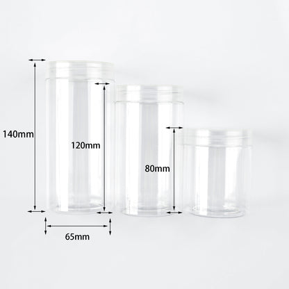 Transparent Plastic Sealed Jar PET Food Grade Storage Sealed Jar With Lid Round