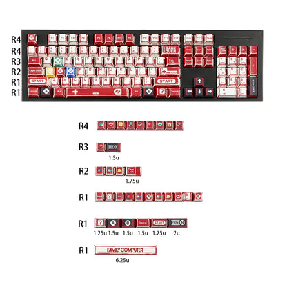 153 Gameboy Retro Keycaps(Dye Sub Cherry Profile/TKL GK61 96 GMMK Using)