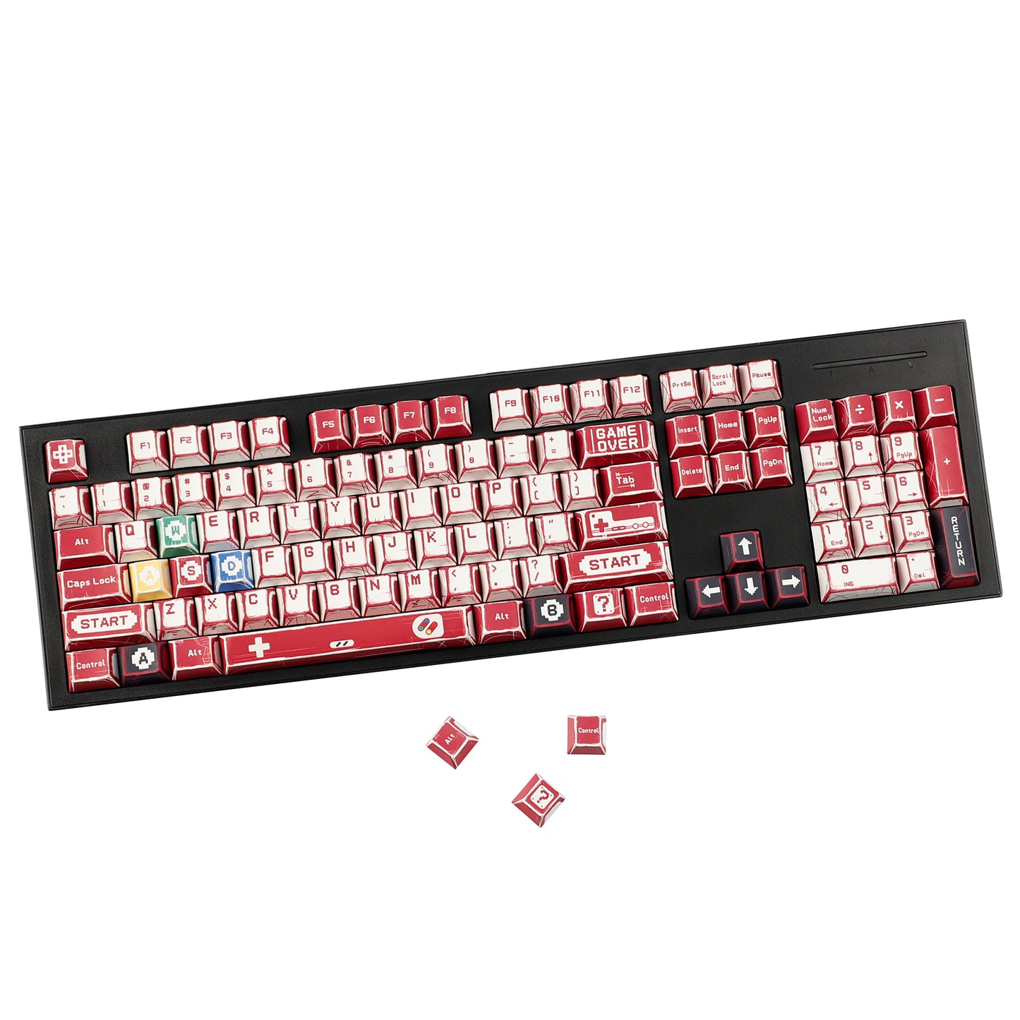 153 Gameboy Retro Keycaps(Dye Sub Cherry Profile/TKL GK61 96 GMMK Using)
