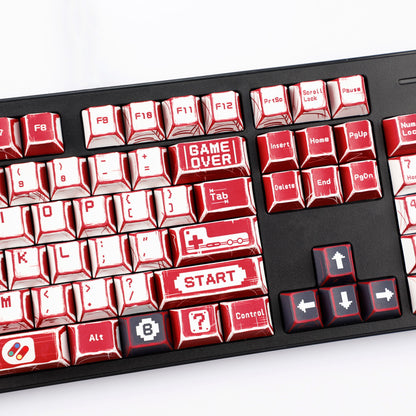 YMDK 137 Gameboy Retro Manga Keycaps Dye Sub Cherry Profile for 61/68/75/87/98/104/108 MX Mechanical Keyboard