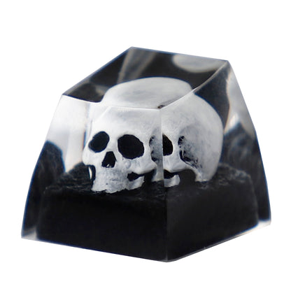 YMDK Resin Skull Personalized Keycaps Creative Homemade Custom Keycaps for MX Mechanical Keyboard