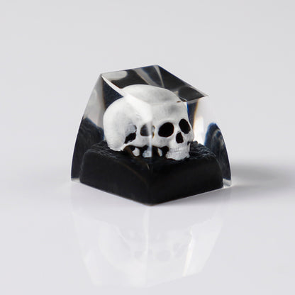 YMDK Resin Skull Personalized Keycaps Creative Homemade Custom Keycaps for MX Mechanical Keyboard