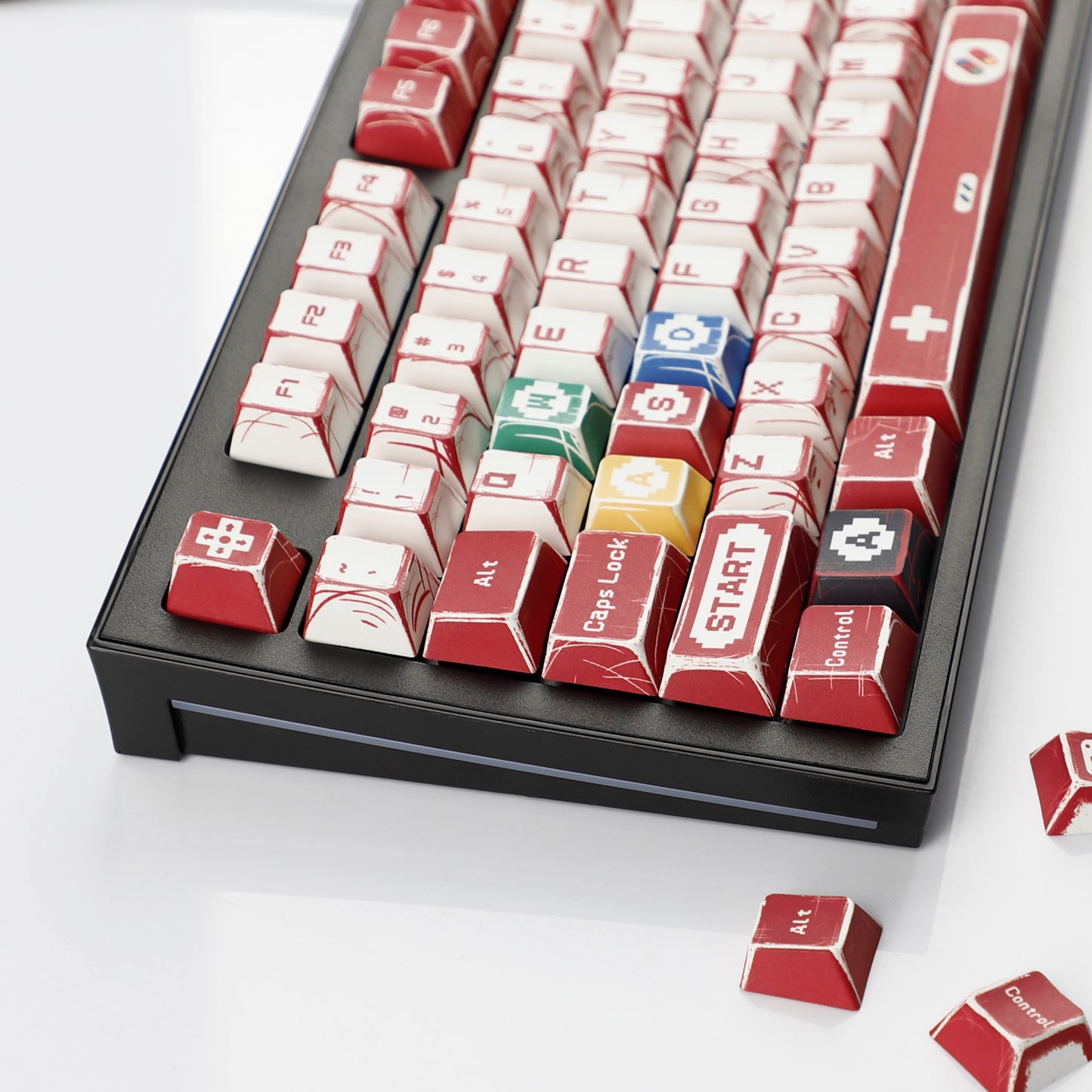 153 Gameboy Retro Keycaps(Dye Sub Cherry Profile/TKL GK61 96 GMMK Using)