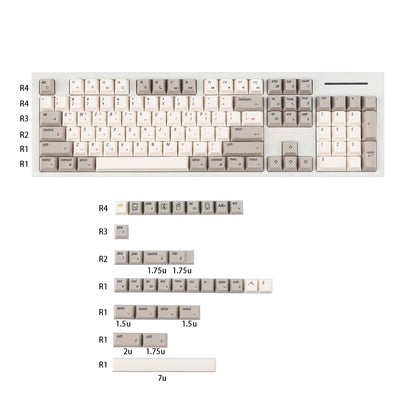 YMDK English Korean 136 Keys MAC Apple Retro Keycaps Cherry Profile PBT Dye Sublimation for 75/87/98/104/108 MX Mechanical Keyboard