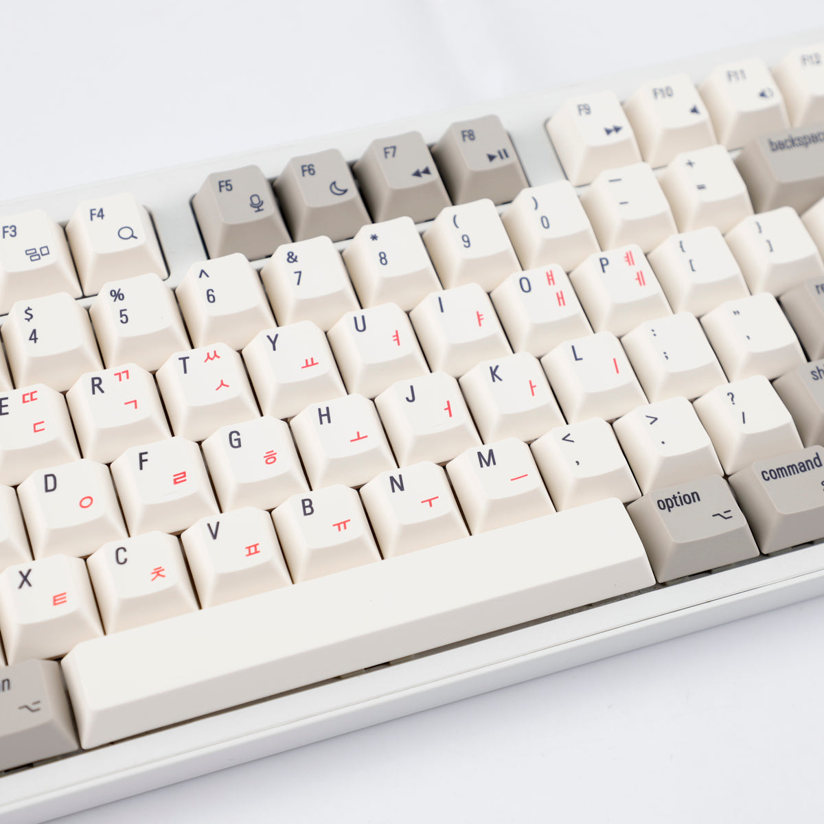 YMDK English Korean 136 Keys MAC Apple Retro Keycaps Cherry Profile PBT Dye Sublimation for 75/87/98/104/108 MX Mechanical Keyboard