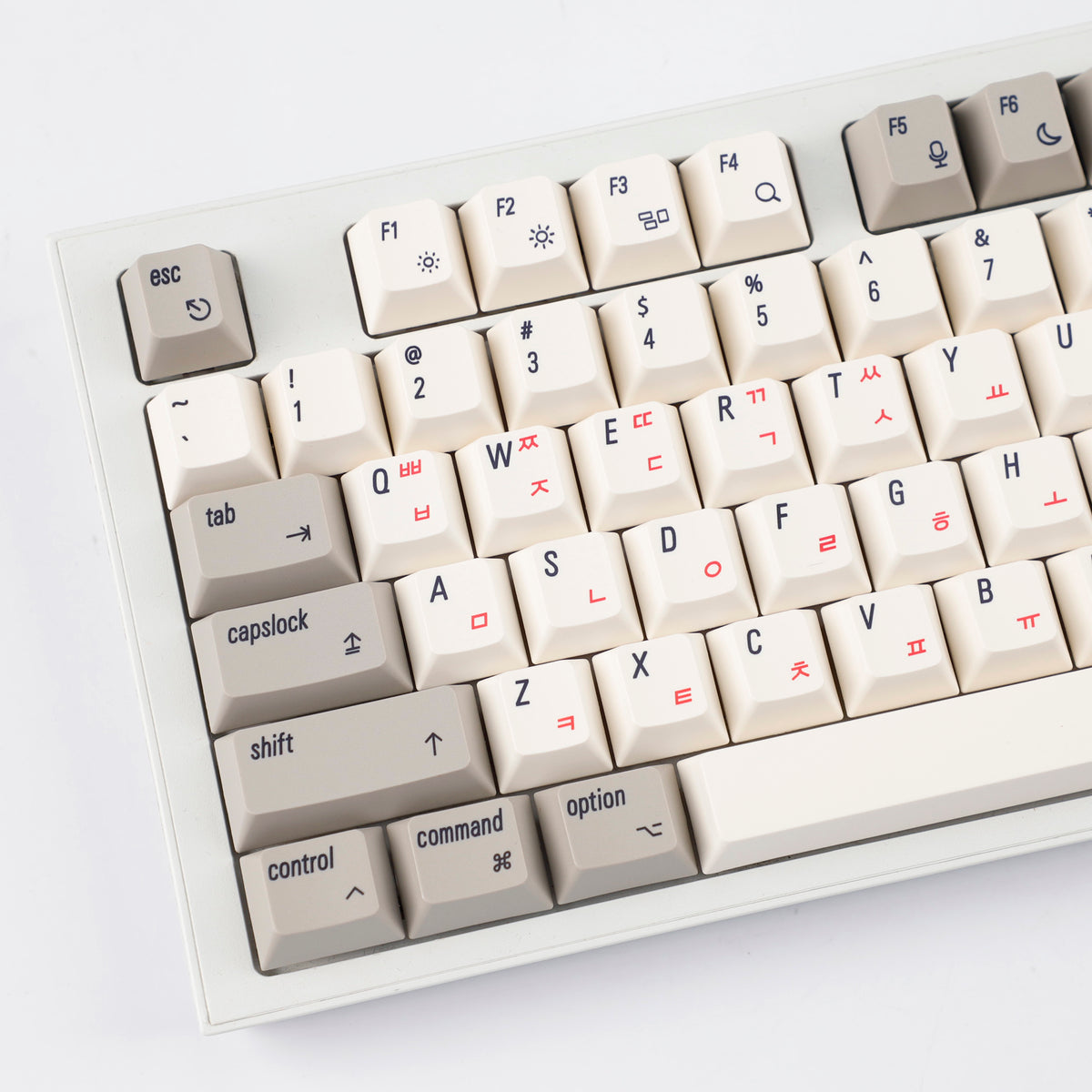 YMDK English Korean 136 Keys MAC Apple Retro Keycaps Cherry Profile PBT Dye Sublimation for 75/87/98/104/108 MX Mechanical Keyboard